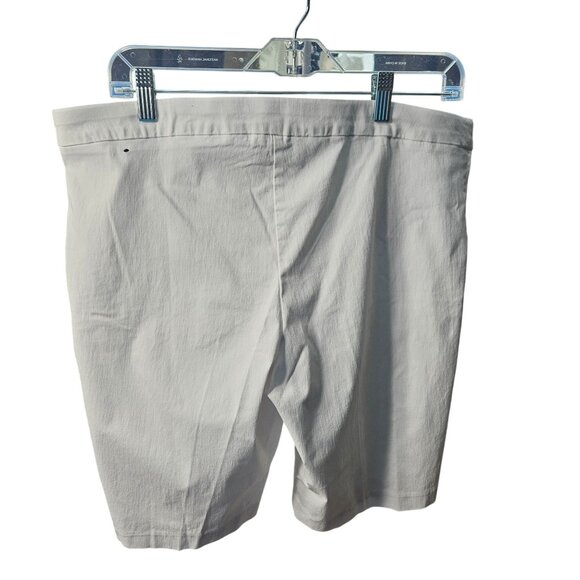 White Soho Apparel Ltd Womens Button-Front High-Waisted Shorts XL Rayon Nylon Sp - Picture 5 of 5